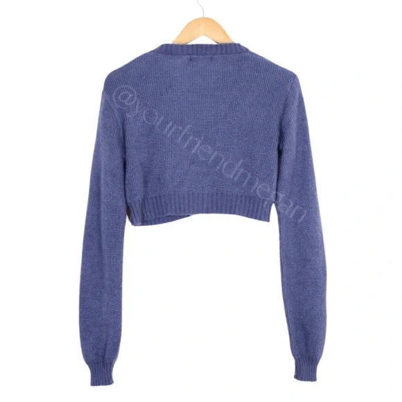 Nasty Gal Knit The Floor V-Neck Cropped Cardigan - Picture 6 of 12